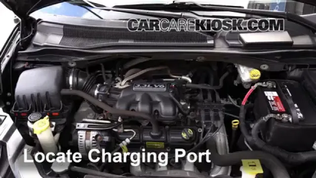 2010 Dodge Grand Caravan SE 3.3L V6 FlexFuel Climatisation Ajouter du réfrigérant